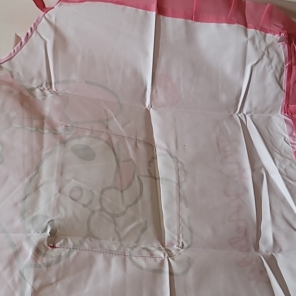 Sanrio '23 Official License My Melody Pink Pleated Hemline Apron w/ Front Pocket - Picture 3 of 9